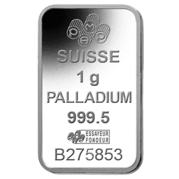 1 gram palladiumbaar LBMA 1
