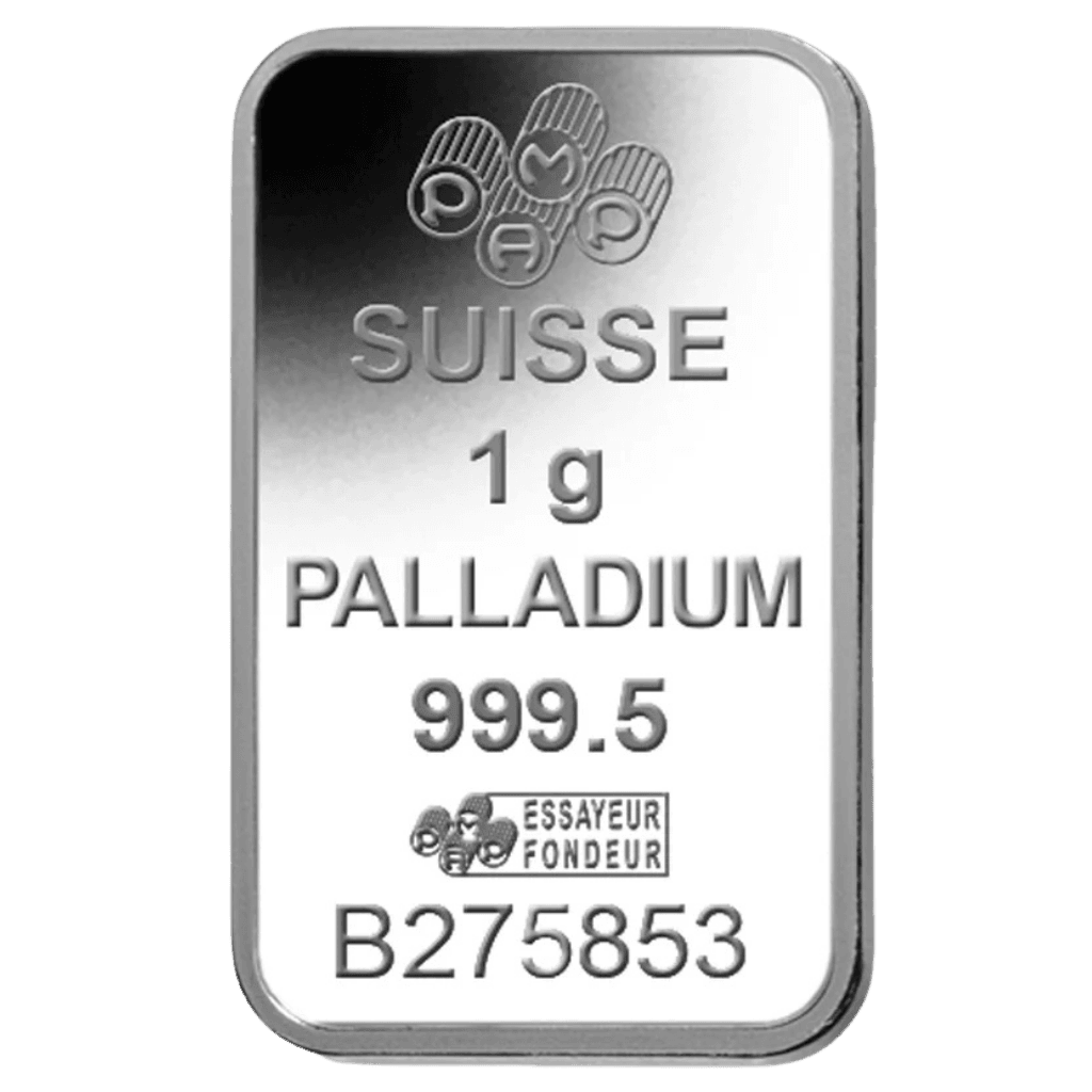 1 gram palladiumbaar LBMA