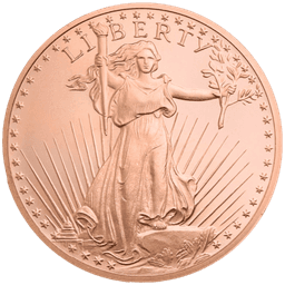 1 troy ounce koperen munt divers 1