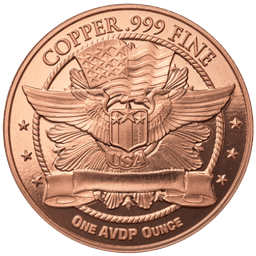 1 troy ounce koperen munt divers 4