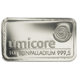 10 gram palladiumbaar LBMA 1