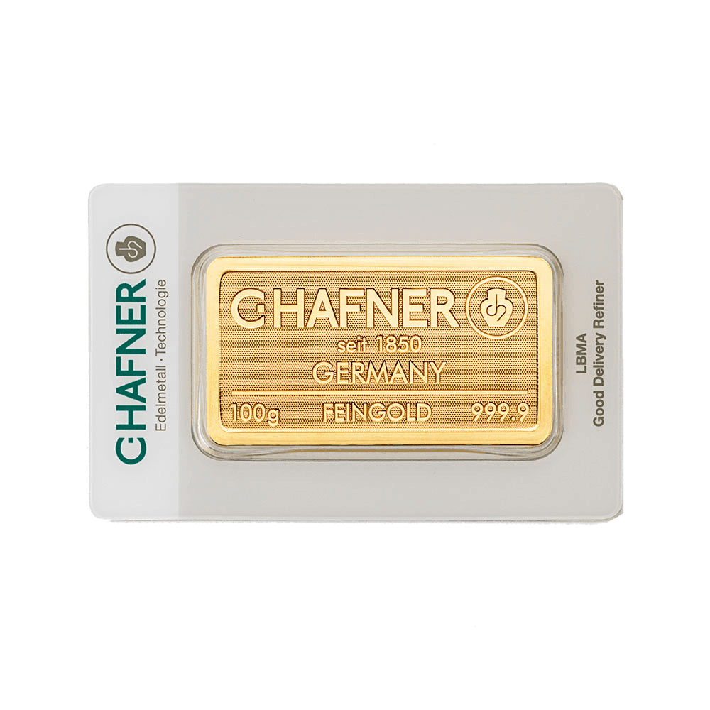 100 gram goudbaar C.Hafner