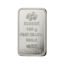 100 gram zilverbaar LBMA 2