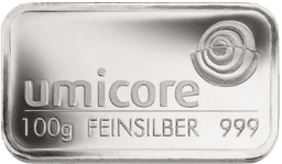 100 gram zilverbaar Umicore 1