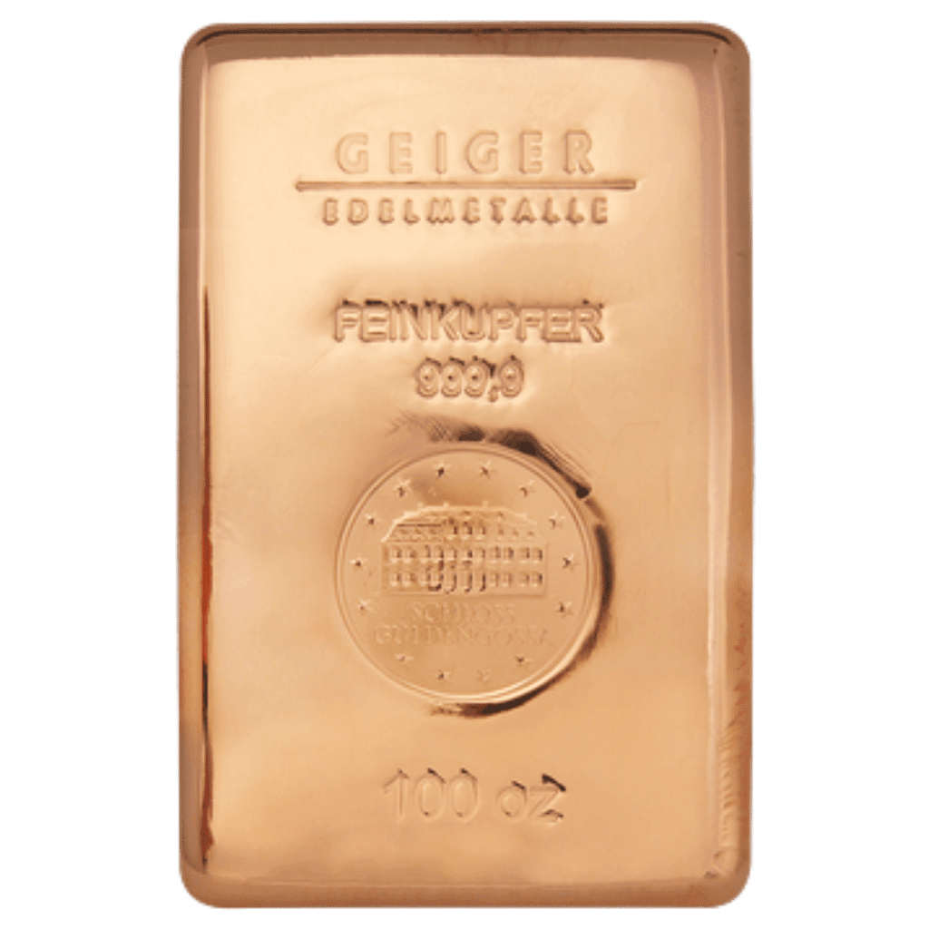 100 troy ounce koperbaar divers