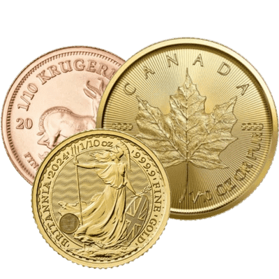 Diverse 1/10 troy ounce gouden munt