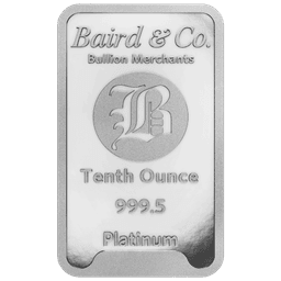 1/10 troy ounce platinabaar LBMA 1