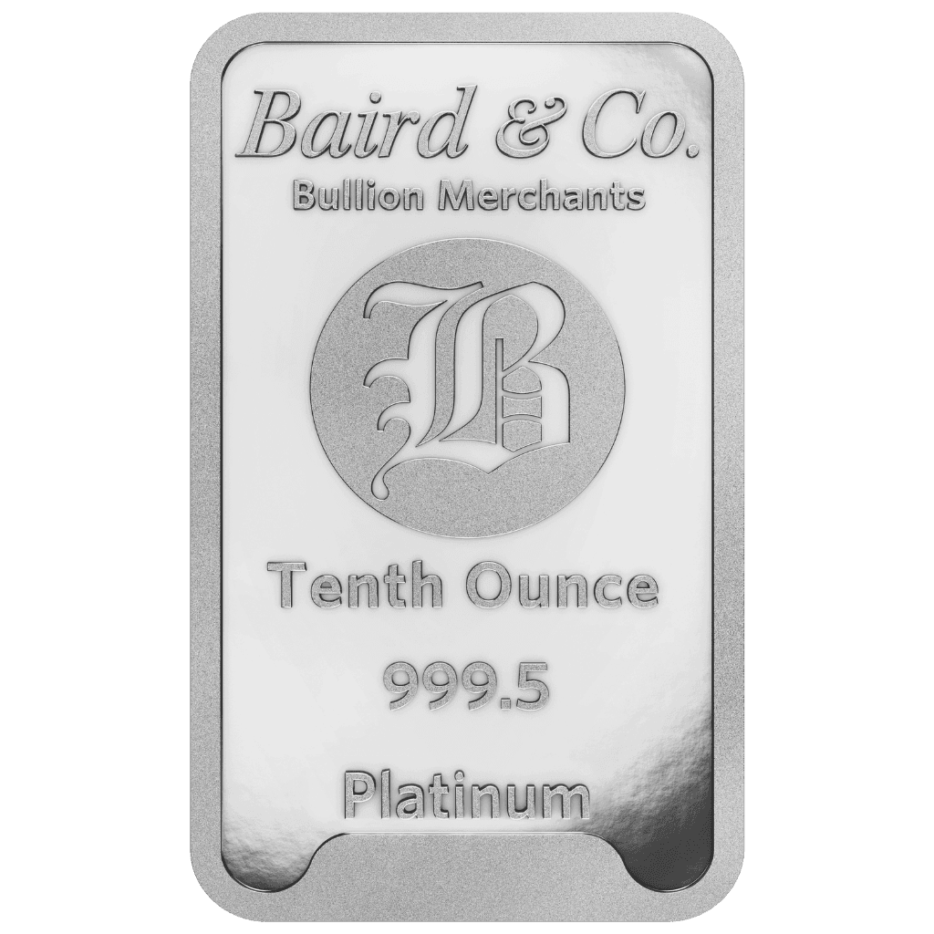 1/10 troy ounce platinabaar LBMA