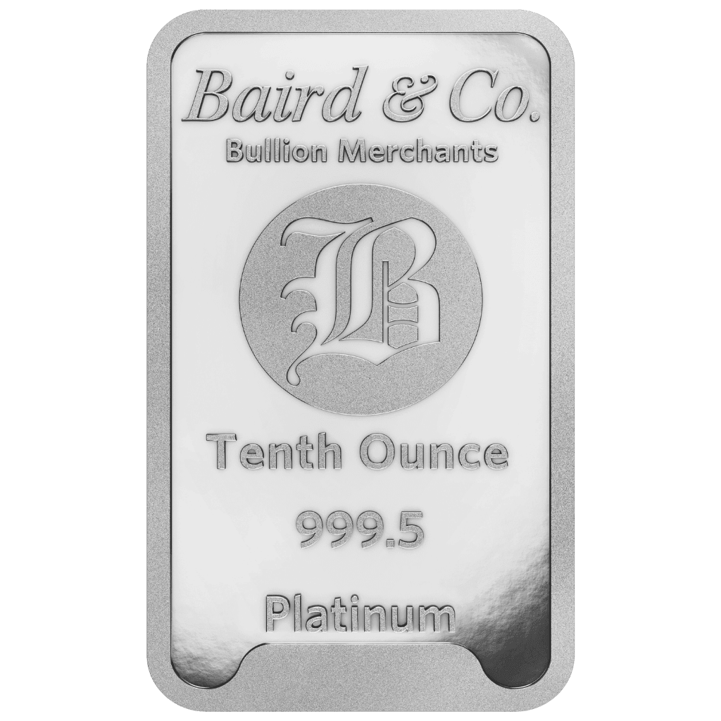 1/10 troy ounce platinabaar LBMA