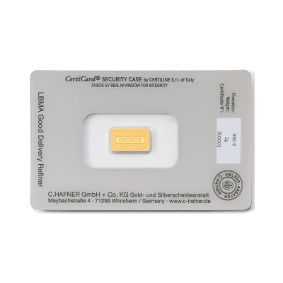 2 gram goudbaar C.Hafner