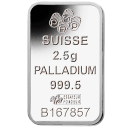 2,5 gram palladiumbaar LBMA 1