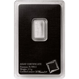 2,5 gram platinabaar LBMA 1