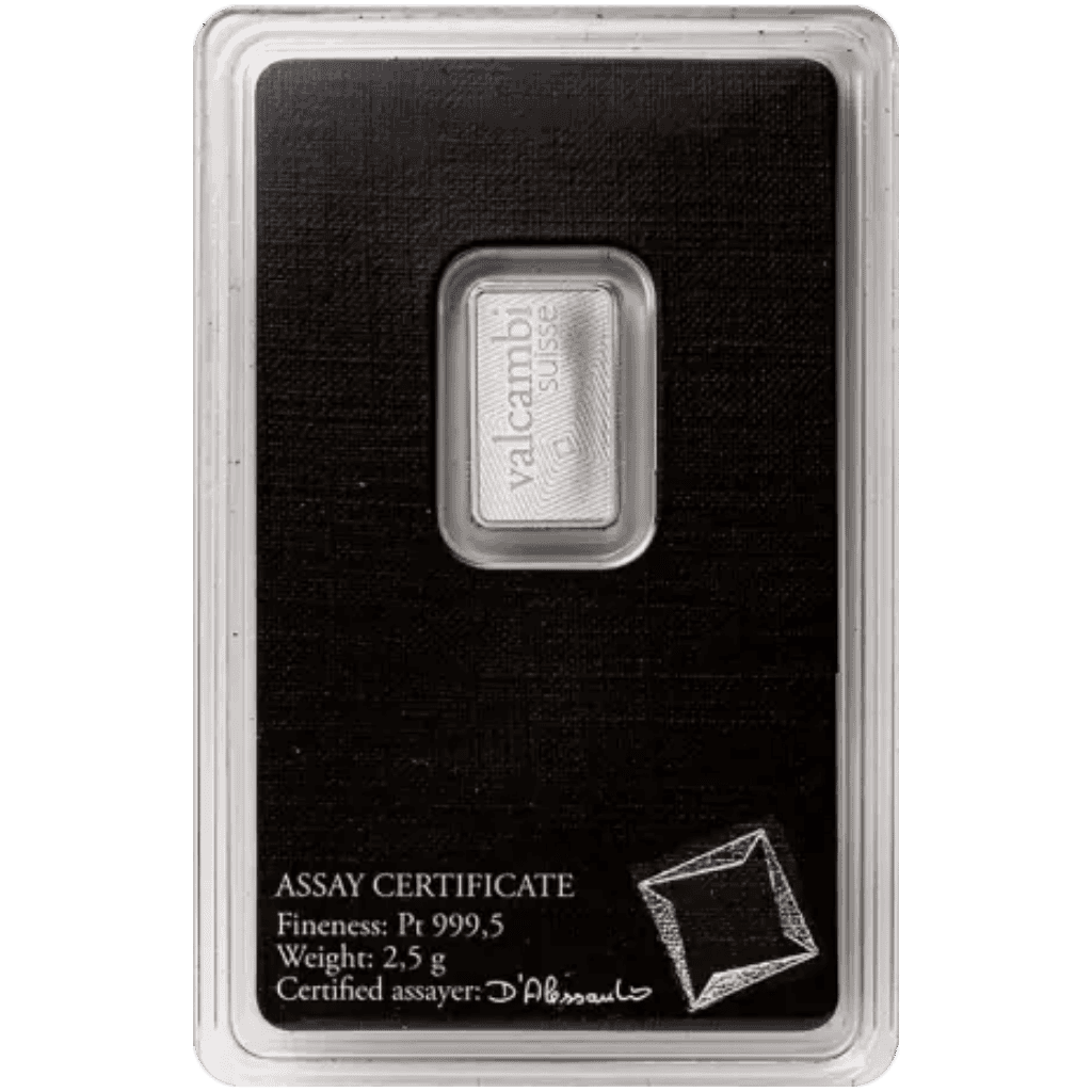 2,5 gram platinabaar LBMA