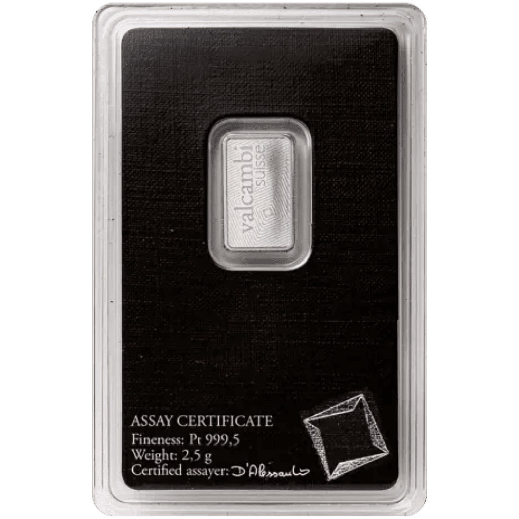 2,5 gram platinabaar LBMA