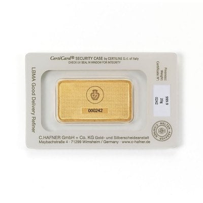 20 gram goudbaar C.Hafner