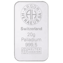20 gram palladiumbaar LBMA 1