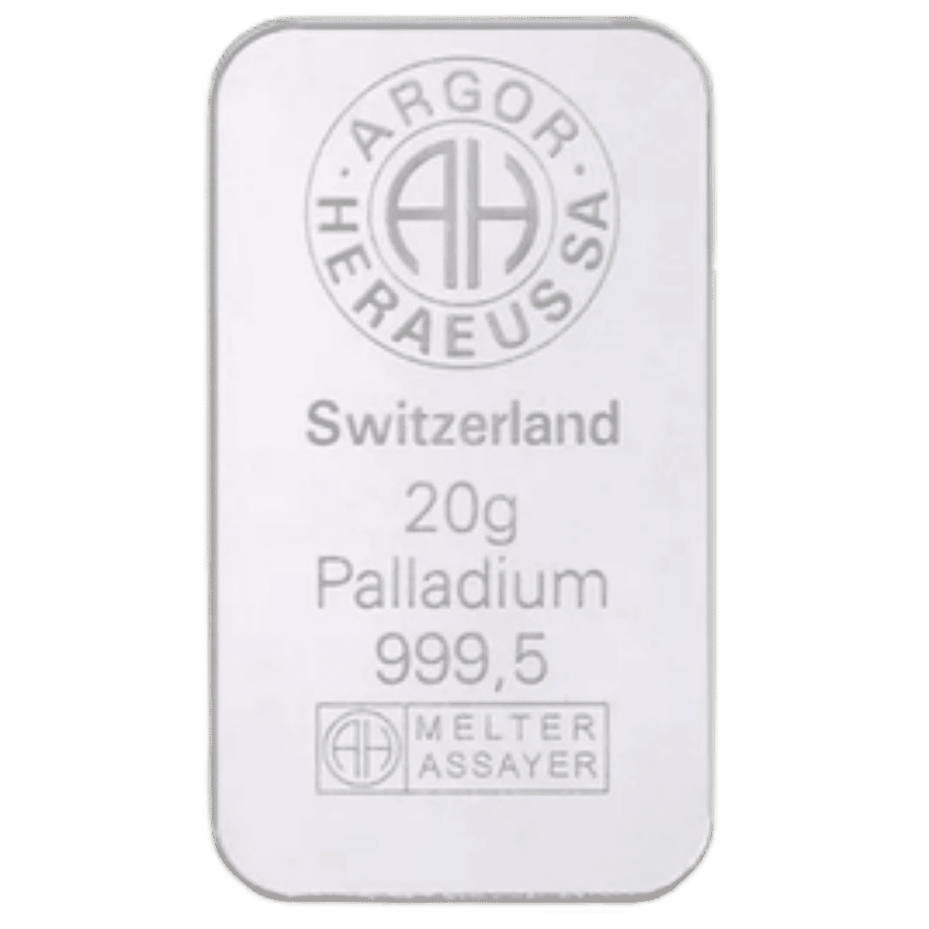 20 gram palladiumbaar LBMA