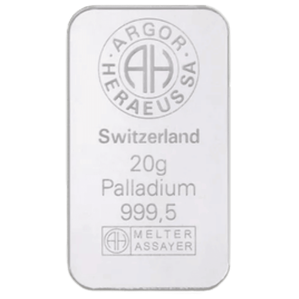 20 gram palladiumbaar LBMA