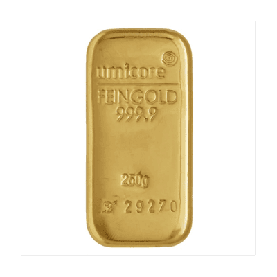 250 gram goudbaar Umicore