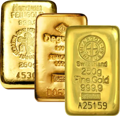 250 gram goudbaar LBMA