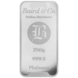 250 gram platinabaar LBMA 1