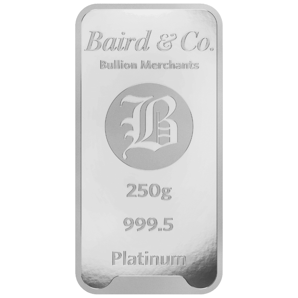 250 gram platinabaar LBMA