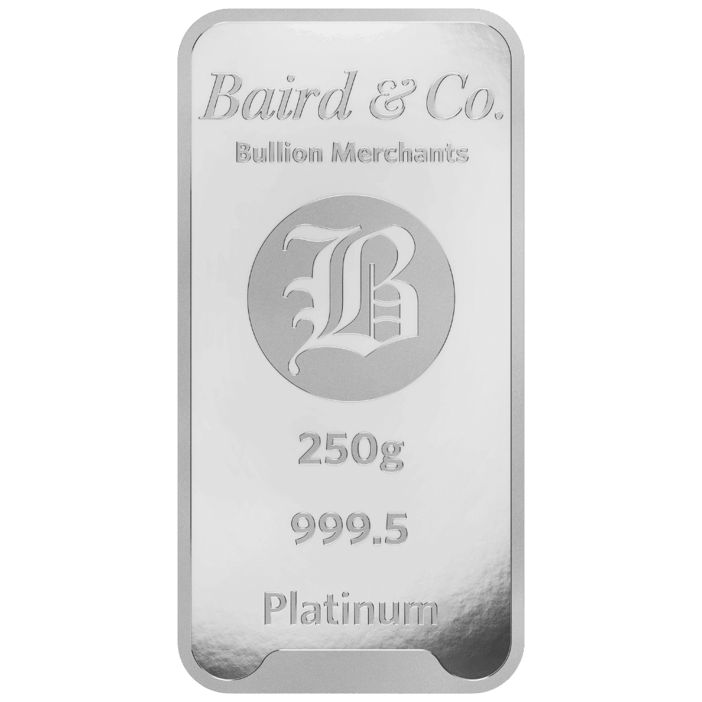 250 gram platinabaar LBMA