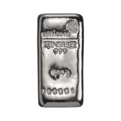 250 gram zilverbaar LBMA
