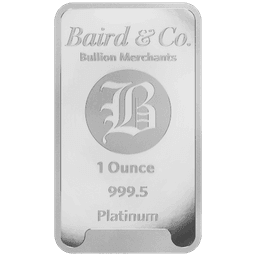 31,1 gram platinabaar LBMA 2