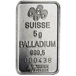 5 gram palladiumbaar LBMA 3