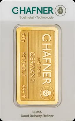 50 gram goudbaar C.Hafner 1