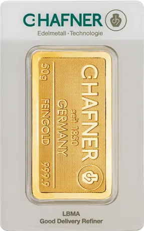 50 gram goudbaar C.Hafner