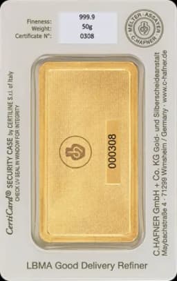 50 gram goudbaar C.Hafner 2