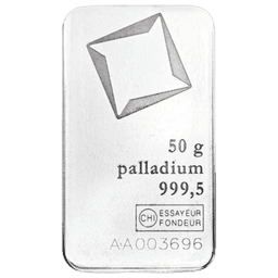 50 gram palladiumbaar LBMA 1