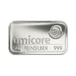 50 gram zilverbaar LBMA 1