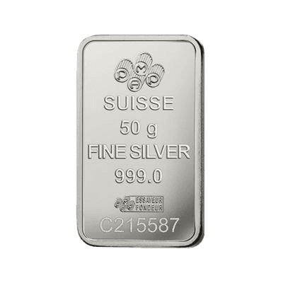 50 gram zilverbaar LBMA