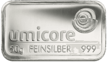 50 gram zilverbaar Umicore