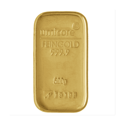 500 gram goudbaar Umicore