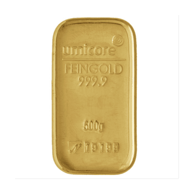 500 gram goudbaar Umicore