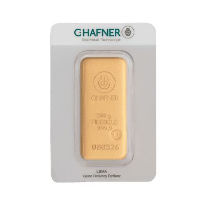 500 gram goudbaar C.Hafner