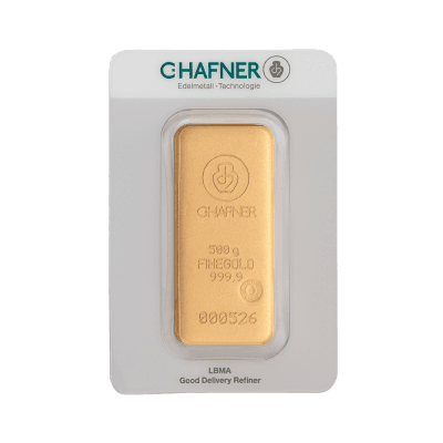 500 gram goudbaar C.Hafner