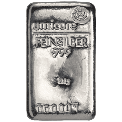 500 gram zilverbaar Umicore