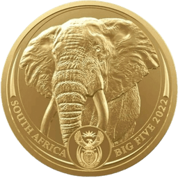 Big Five Elephant gouden 1 troy ounce munt 1