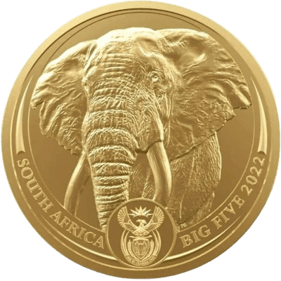 Big Five Elephant gouden 1 troy ounce munt