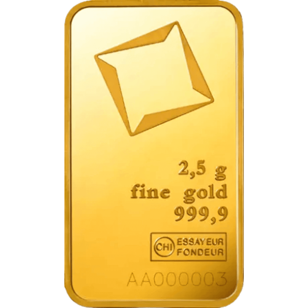 2,5 gram goudbaar LBMA