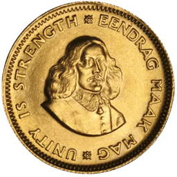 Gouden 1 Rand munt Zuid-Afrika 1