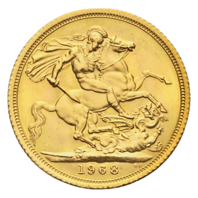 Gouden Pond 1/2 Sovereign munt