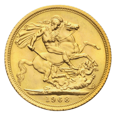 Gouden Pond 1/2 Sovereign munt