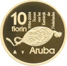 Gouden 10 Florin Aruba 1954-2004 1