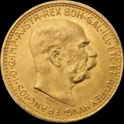 Gouden 10 corona munt Oostenrijk 1